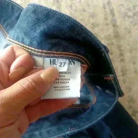 Hudson Womens Dark Wash Collin Mid-Rise Skinny Jean 27 - Picture 8 of 15